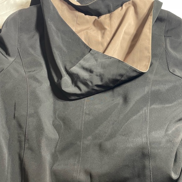 Pléece & Craft Black Trench Coat with Tan Collar - Picture 11 of 11